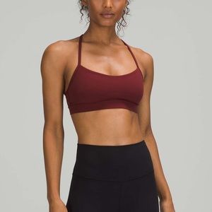 lululemon Flow Y Bra Nulu Red Merlot 6